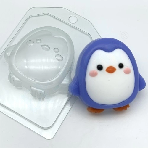 Пингвин мультяшный, форма для мыла пластиковая Пластиковые формы