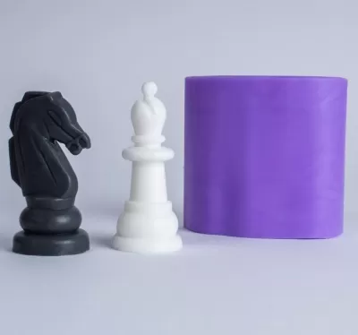 Шахматные фигуры "Конь и слон" 3D, форма для мыла силиконовая Силиконовые формы