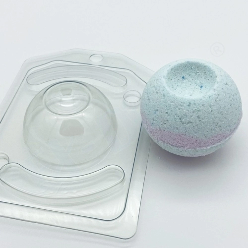 Полусфера D60 с выемкой D30 с позиц., форма для мыла пластиковая Пластиковые формы