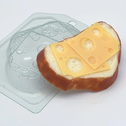 Хлеб белый с сыром, форма для мыла пластиковая Пластиковые формы